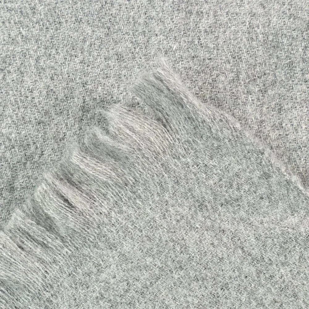 Steve Madden Women Scarf OS Heather Grey Twill Fringe Wrap Soft Cozy Shawl NWT